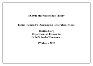 Diamond's OLG Model Lecture Notes