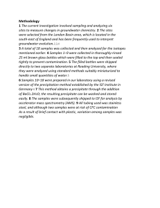 Groundwater Chemistry Methodology: London Basin Study