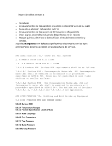 Inspecci&oacute;n API para Mangueras de Perforaci&oacute;n