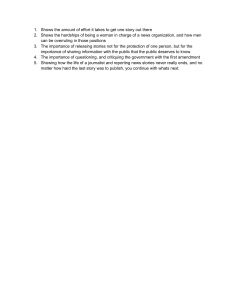 Journalism Themes: Ethics, Gender, and the First Amendment