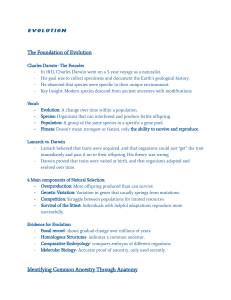 Evolution: Darwin, Natural Selection, and Evidence