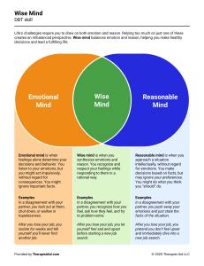Wise Mind DBT Skill: Balancing Emotion and Reason