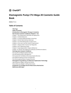 Diamagnetic Pump CTU Mega 20 Cosmetic Guide