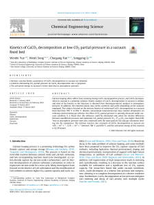 Kinetics of CaCO3 Decomposition in Vacuum Fixed Bed