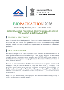 BIOPACKATHON 2026: Biodegradable Sachet Challenge