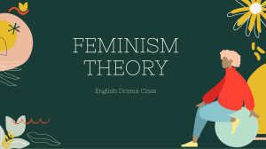 Feminism Theory Lesson for English Drama Class
