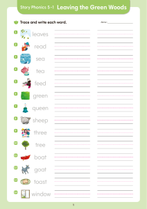 Story Phonics 5-1 Leaving the Green Woods Worksheet