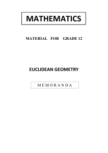 Grade 12 Euclidean Geometry Memoranda