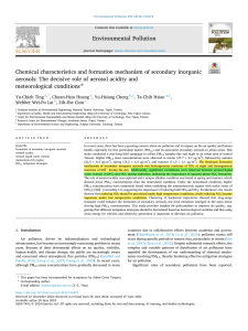Secondary Inorganic Aerosols: Acidity & Meteorology in PM2.5
