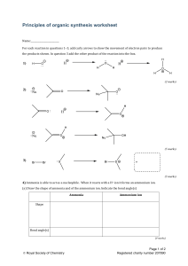 Organic Synthesis Worksheet: Reaction Mechanisms & Nucleophiles
