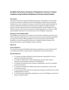 Durability of Geopolymer Concrete in Tropical Conditions: Predictive Modeling