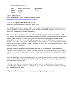 Sojourner Truth's 'Ain't I A Woman?' Speech Transcript