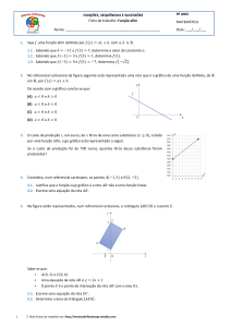 Ficha de Trabalho Matem&aacute;tica 9&ordm; Ano: Fun&ccedil;&atilde;o Afim