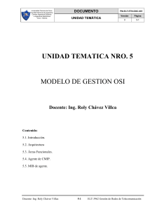 Unidad Tem&aacute;tica Modelo de Gesti&oacute;n OSI - Universidad T&eacute;cnica de Oruro