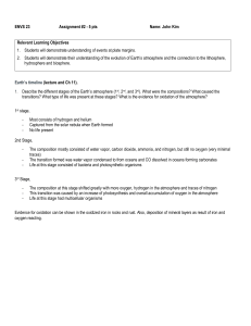 ENVS 23 Assignment 2: Earth's Atmosphere & Plate Tectonics