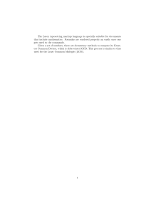 LaTeX for Mathematics: GCD and LCM Basics