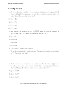 Hard SAT Math Questions Practice