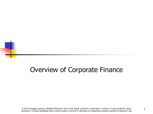 Overview of Corporate Finance Textbook
