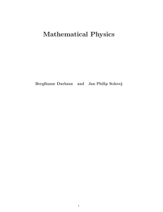 Mathematical Physics Textbook by Durhuus & Solovej