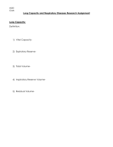Lung Capacity & Respiratory Diseases Research Assignment