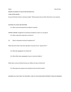 Brown v. Board of Education Worksheet