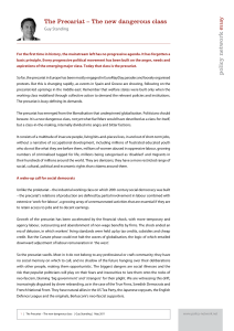The Precariat: The New Dangerous Class Essay