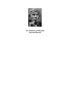 The Problems of Philosophy by Bertrand Russell
