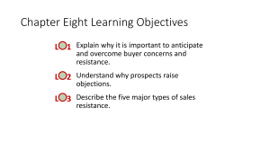 Chapter Eight Learning Objectives