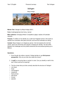 Bidegen task sheet