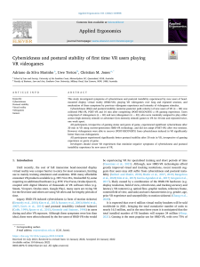 Cybersickness & Postural Stability in First-Time VR Users