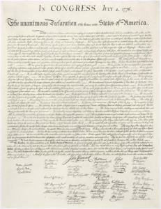 United States Declaration of Independence 1776