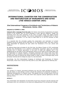 Venice Charter 1964: Conservation & Restoration Principles