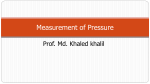 Measurement of Pressure: Instruments and Methods