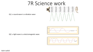 7R Science Work: Sound and Light Waves