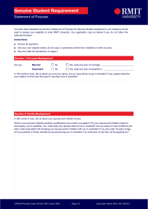 RMIT Genuine Student Statement of Purpose Form
