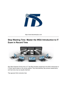 WGU Introduction to IT Exam Study Guide