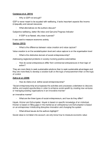 Study Guide: GDP, Social Entrepreneurship, Value Creation