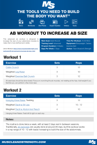 Advanced Ab Workout to Increase Ab Size