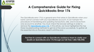 Fix QuickBooks Error 176: Comprehensive Guide