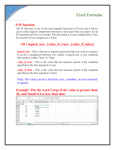 Excel Formulas Tutorial: IF Function Guide