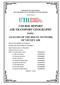 Vietjet Air Route Network Analysis - Course Report
