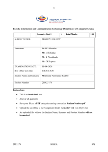 Tut Computer Science TUT Computer Science Semester Test 1