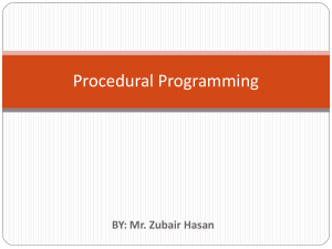 Procedural Programming: Structures and Limitations
