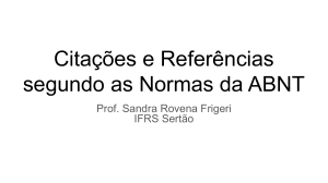 Guia de Cita&ccedil;&otilde;es e Refer&ecirc;ncias ABNT