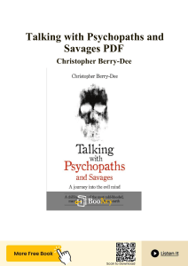 Talking with Psychopaths and Savages: Criminal Psychology Book