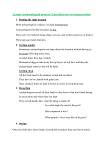 Archaeological Process: From Discovery to Interpretation