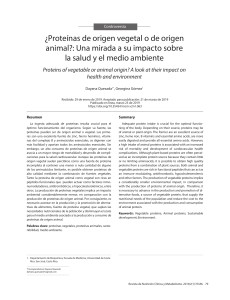 Prote&iacute;nas vegetales vs animales: impacto en salud y medio ambiente