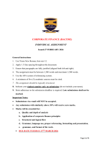 Corporate Finance Assignment: BM Co Case Study Analysis