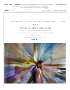 How a Blind Photographer Sees Light in the World