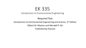 EK 335: Introduction to Environmental Engineering Textbook